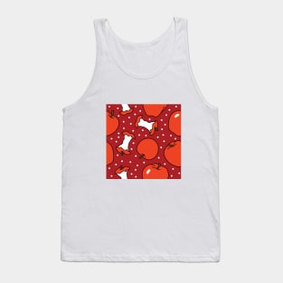 Orange Apples with Polka Dots Tank Top